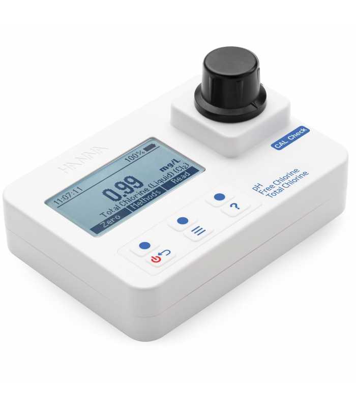 HANNA Instruments HI-97711 [HI97711] Free and Total Chlorine Portable Photometer with CAL Check