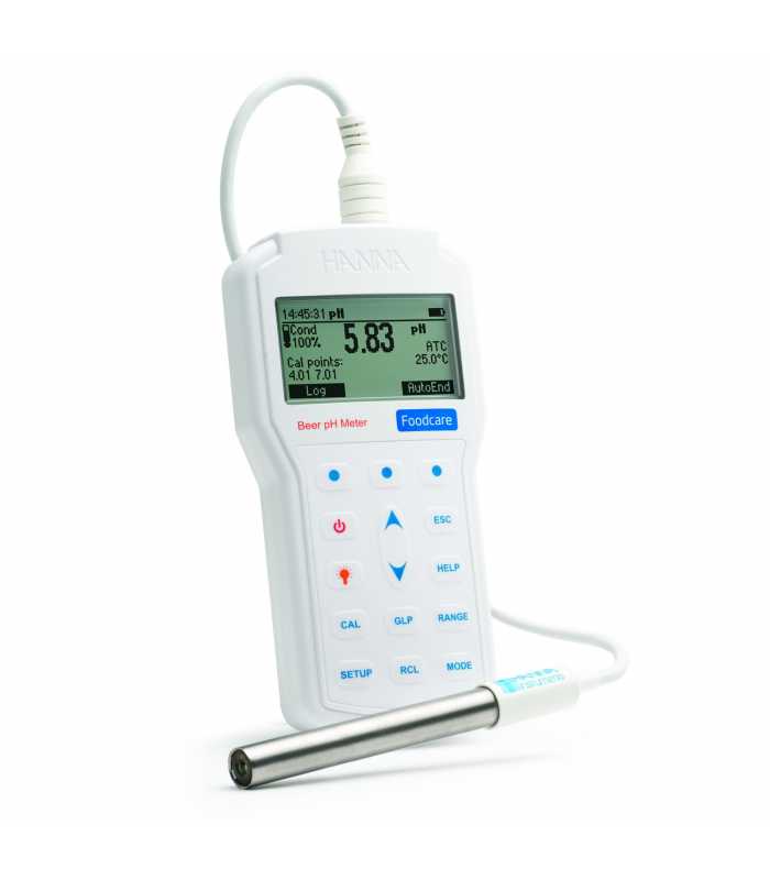HANNA Instruments HI-98167 [HI98167] Professional Portable Beer pH Meter