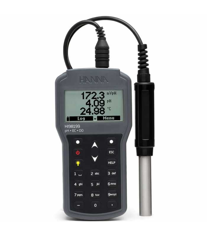 HANNA Instruments HI-98199 [HI98199] Multiparameter Portable pH / EC / DO Waterproof Meter