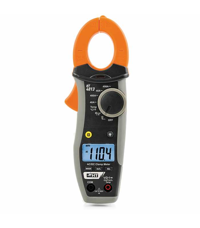HT Instruments HT4013 [HP004010] 400A AC/DC Clamp Meter w/ Temperature K-Type Probe