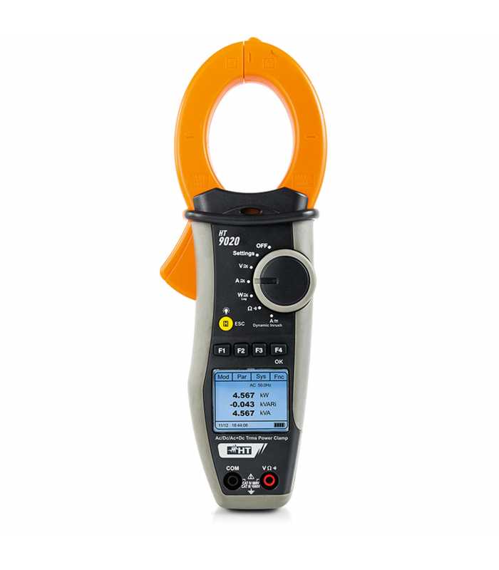 HT Instruments HT9020 [HP009020] 1000A AC/DC Professional Clamp-On Power Quality Analyzer with DYNAMIC INRUSH