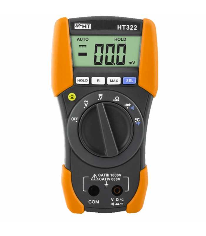 HT Instruments HT322 [HR000322] Digital CATIV Multimeter with Temperature Measurement with K Probe