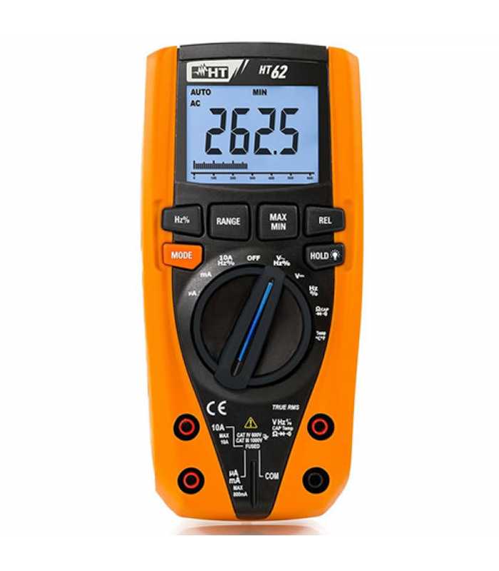HT Instruments HT62 [HR000002] TRMS Digital Multimeter with Temperature Measurement
