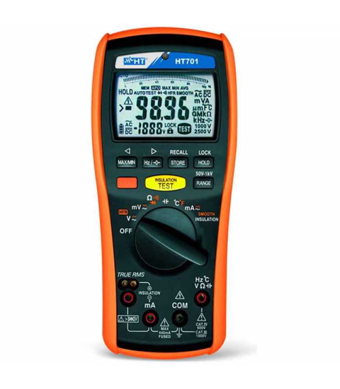 HT Instruments HT701 [HR000701] Professional TRMS Multimeter + Insulation Meter