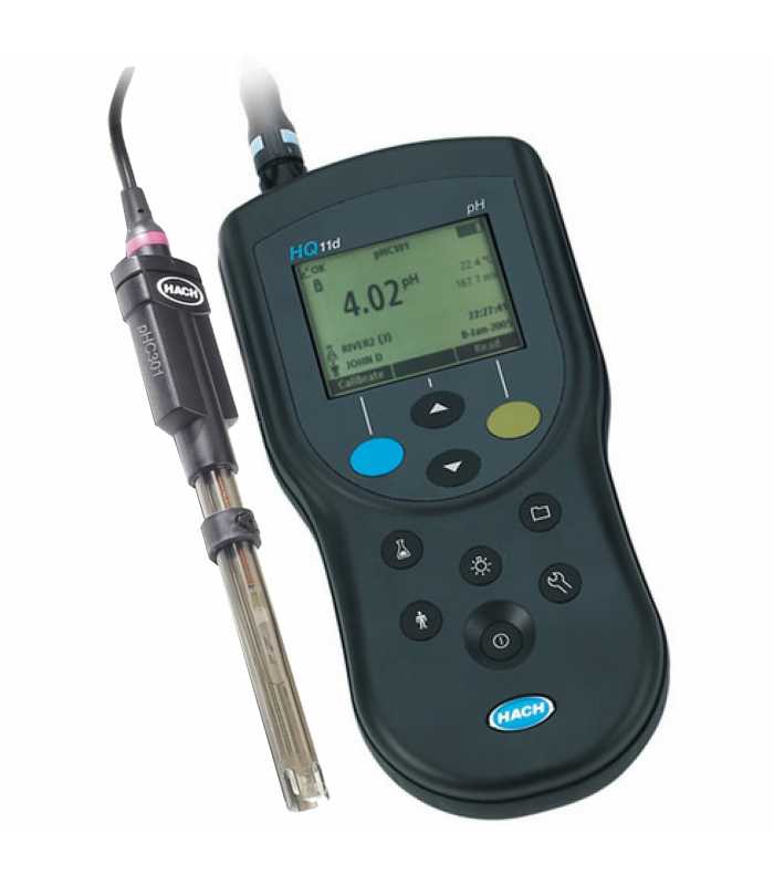 Hach HQ11D [HQ11D53153000] pH Meter with Refill pH Electrode, 5m Cable