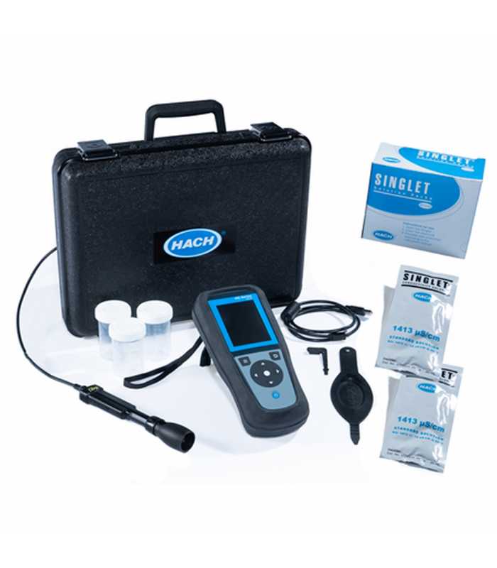 Hach HQ2100 [LEV015.53.21006] Portable Multi-Meter with Conductivity Electrode, 1 m Cable