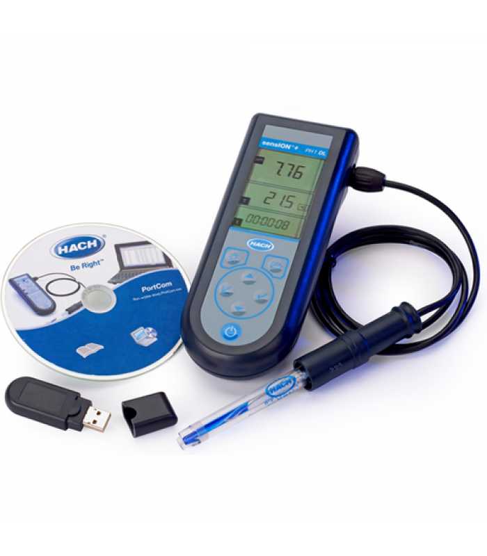 Hach sensION+ PH1 [LPV2555DL.97.02] Portable ORP Meter with Data Logger, Field kit with Electrode
