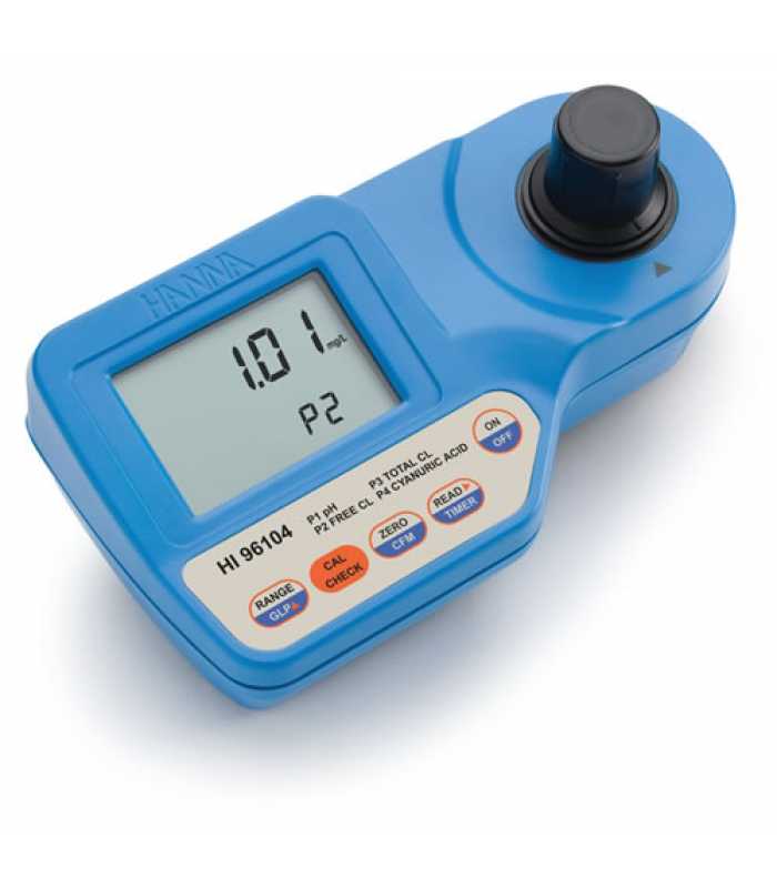 HANNA Instruments HI96104 pH, Free Chlorine and Total Chlorine, and Cyanuric Acid Portable Photometer