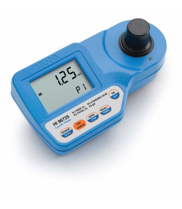 HANNA Instruments HI96725 Chlorine, Cyanuric Acid, and pH Portable Photometer