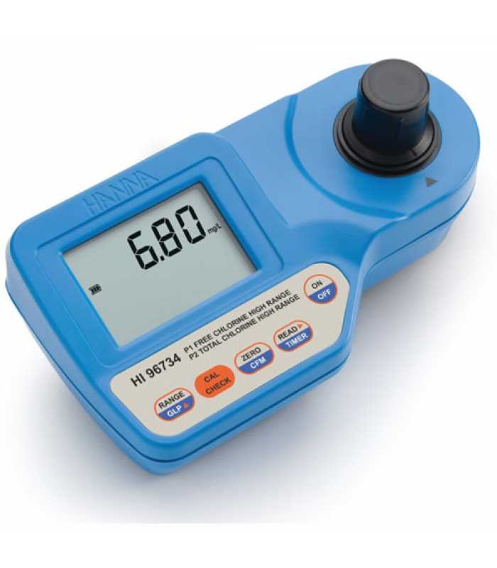 HANNA Instruments HI96734 Free and Total Chlorine High Range Portable Photometer