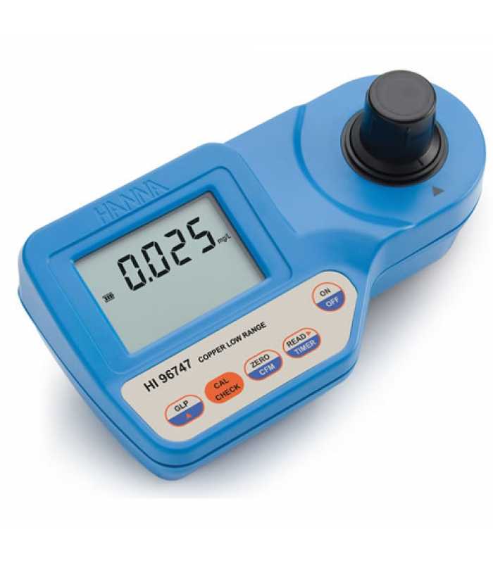 HANNA Instruments HI96747 Copper Low Range Portable Photometer