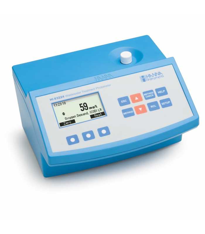 HANNA Instruments HI-83224 [HI83224-02] Wastewater Multiparameter Benchtop Photometer with COD and Barcode Recognition