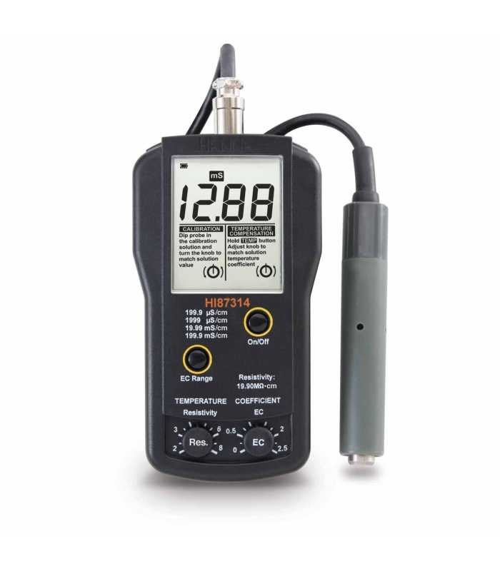 Hanna Instruments HI87314 EC and Resistivity Portable Meter