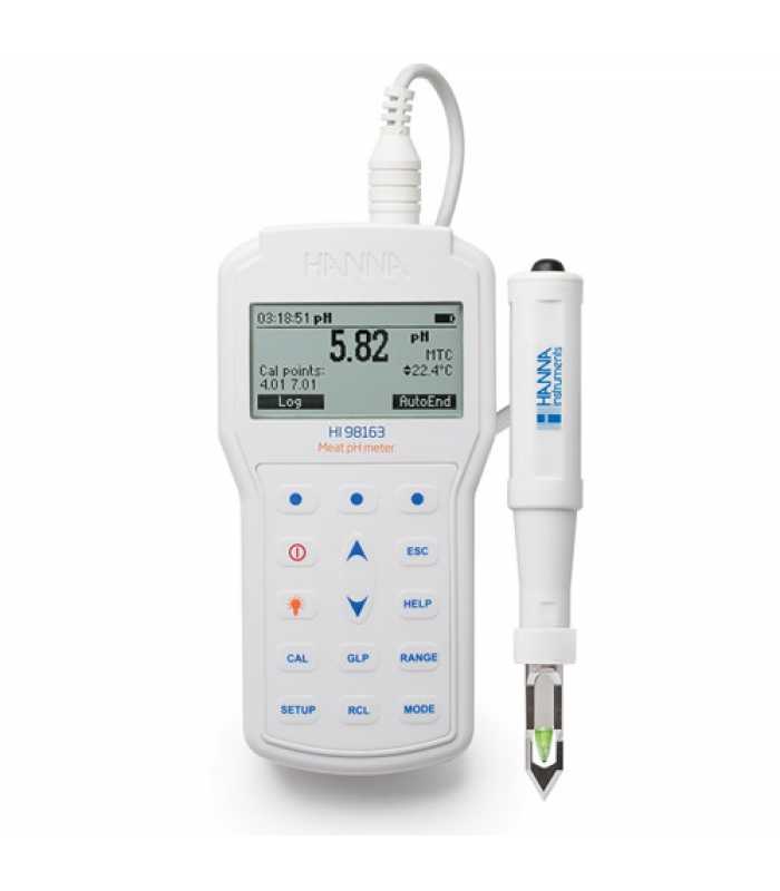 HANNA Instruments HI-98163 [HI98163] Professional Portable Meat pH Meter