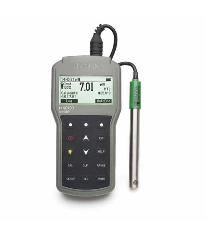 HANNA Instruments HI-98190 [HI98190] Professional Waterproof Portable pH / ORP Meter