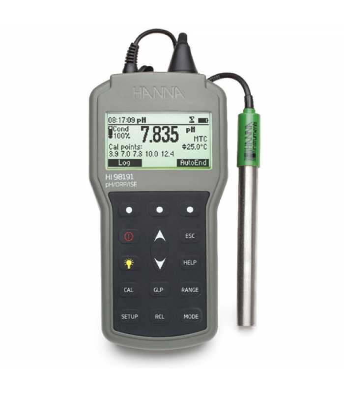 HANNA Instruments HI-98191 [HI98191] Professional Waterproof Portable pH / ORP / ISE Meter