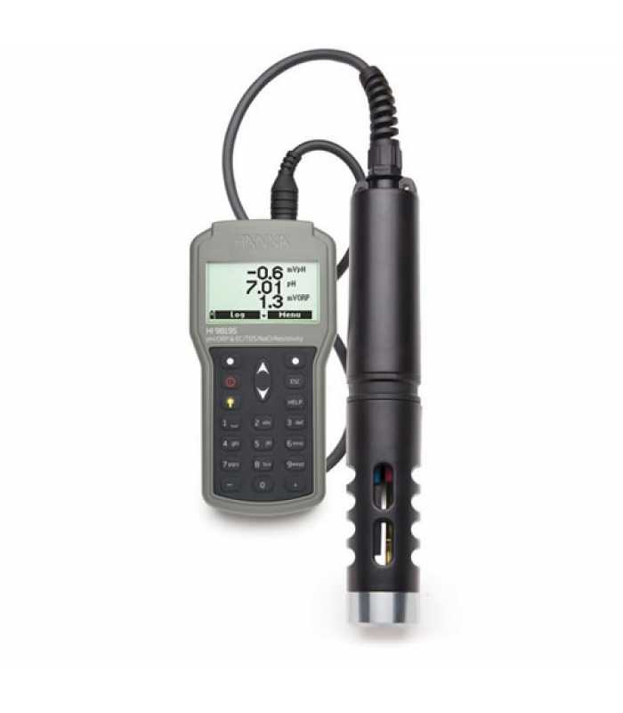 HANNA HI-98195 [HI98195-40] Multiparameter pH / ORP / EC / Pressure / Temperature Waterproof Meter w/ 40m Cable