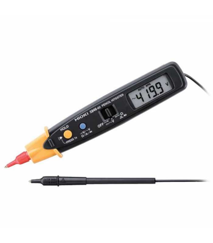 Hioki 3246-60 [3246-60] Pencil-Type Digital Multimeter, 600 V AC/DC with Resistance, Continuity & LED Light