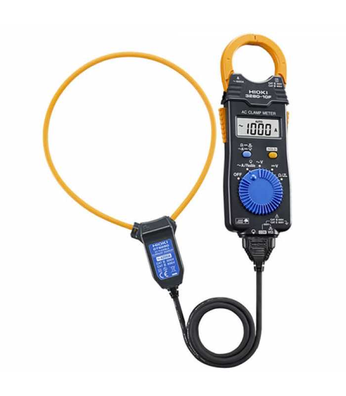 Hioki 3280-90F 600V/1000A TRMS AC Clamp Meter with Resistance, Continuity and CT6280 Current Sensor