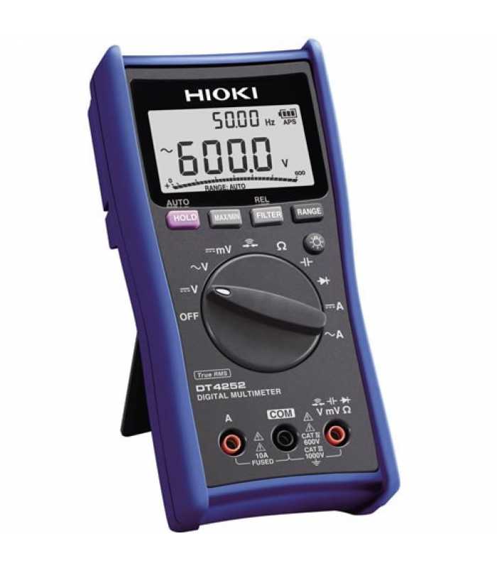 Hioki DT4200 [DT4252] True-RMS Digital Multimeter, 1000V AC/DC, 10A Direct Input with Capacitance & Frequency