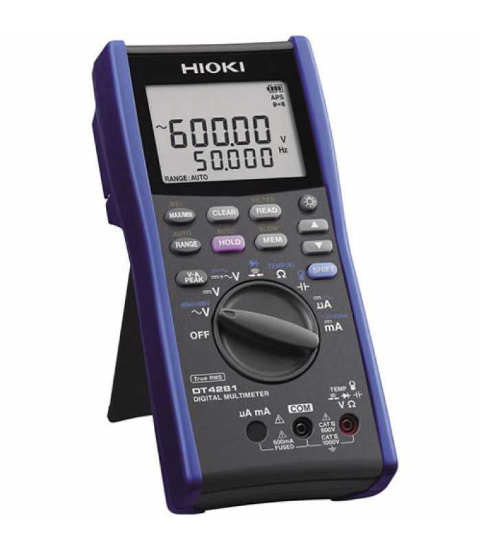Hioki DT4200 [DT4281] True-RMS Digital Multimeter, 1000V AC/DC, 60,000 Count, Advanced Electrical Testing