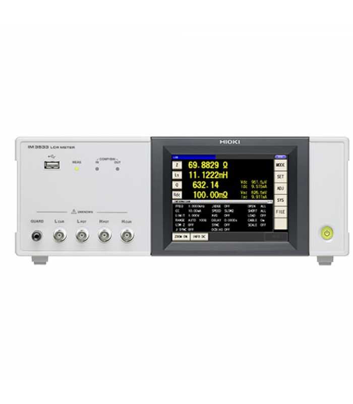 Hioki IM3533-01 LCR Meter with Frequency Sweep Testing, High Speed Measurement up to 2 ms