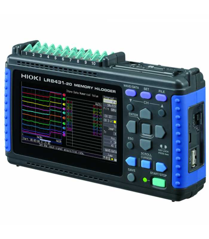 Hioki LR8431-20 PRO [LR8431-20 PRO] 10-Channel Portable Handheld Memory HiLogger