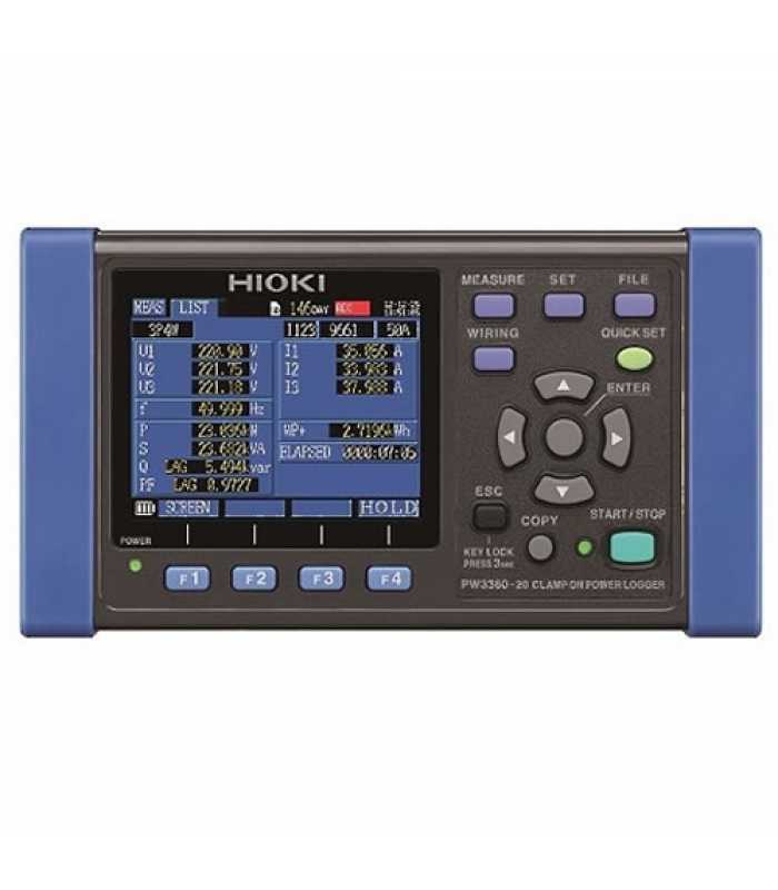Hioki PW3360 [PW3360-21] Clamp-on Power Logger, 3-Phase 4-Wire Circuits with Harmonic Analysis