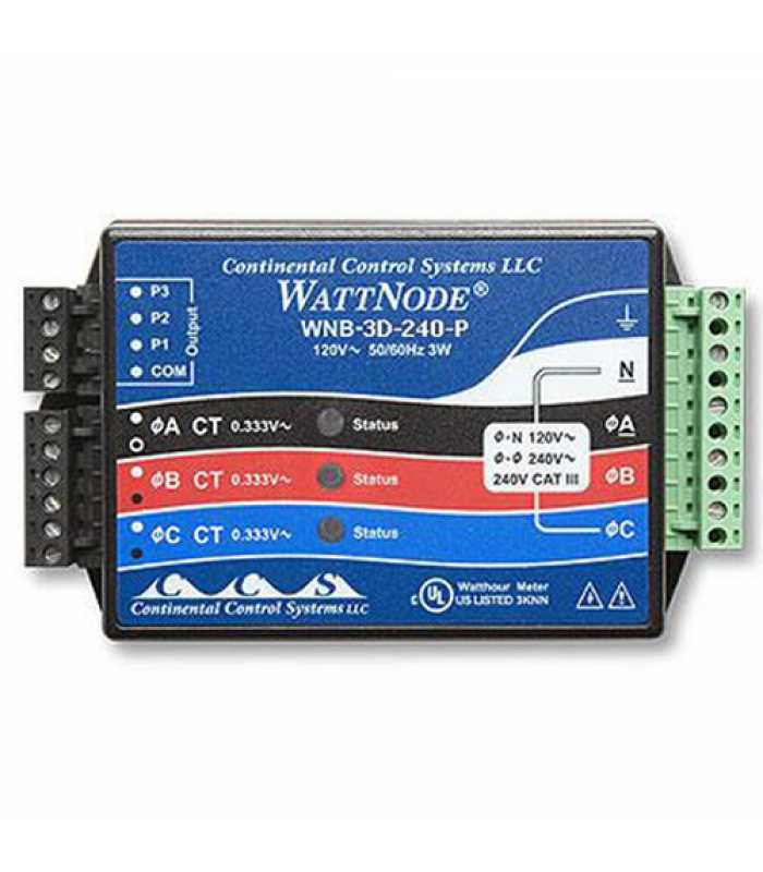 Onset HOBO T-WNB-3D-240 [T-WNB-3D-240] T-WNB-3D-240WattNode 208/240 VAC 3-phase Delta/Wye kWh Transducer Sensor