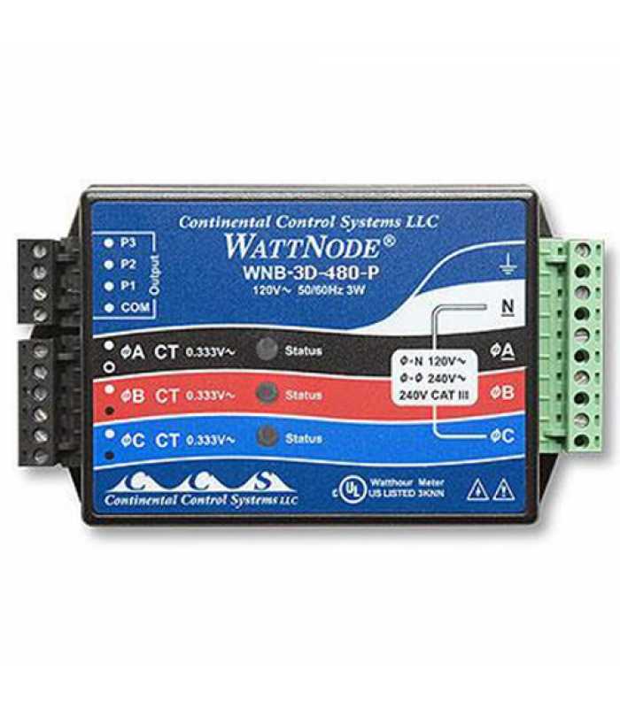 Onset HOBO T-WNB-3D-480 [T-WNB-3D-480] WattNode 480 VAC 3-phase Delta/Wye kWh Transducer Sensor