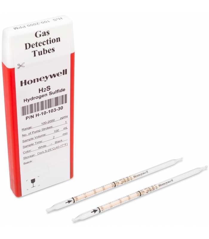 Honeywell H1010330 [H-10-103-30] Hydrogen Sulfide(H2S) 100 – 2,000 ppmv Tubes (10/Box)