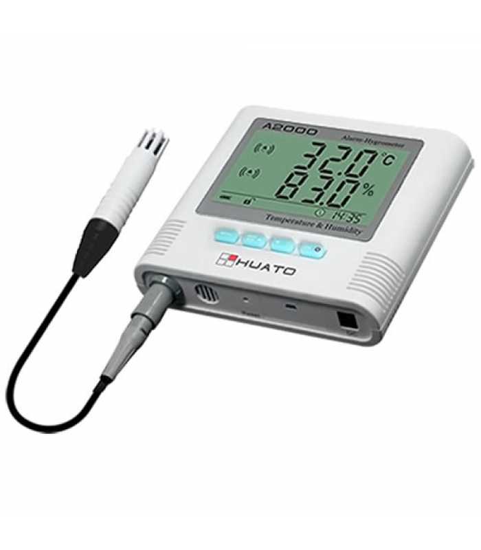 HUATO A2000 Series [A2000-EX] Sound & Light Alarm Hygro-thermometer with External sensor