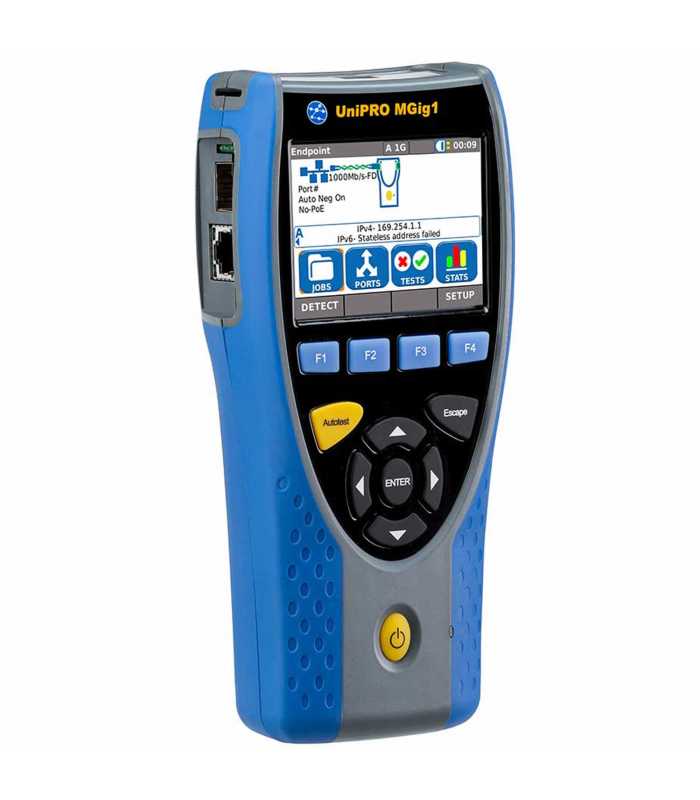 IDEAL Networks UniPRO MGig1 Solo PRO [R152003] GbE Transmission Tester w/ Single Copper and Optical Ports