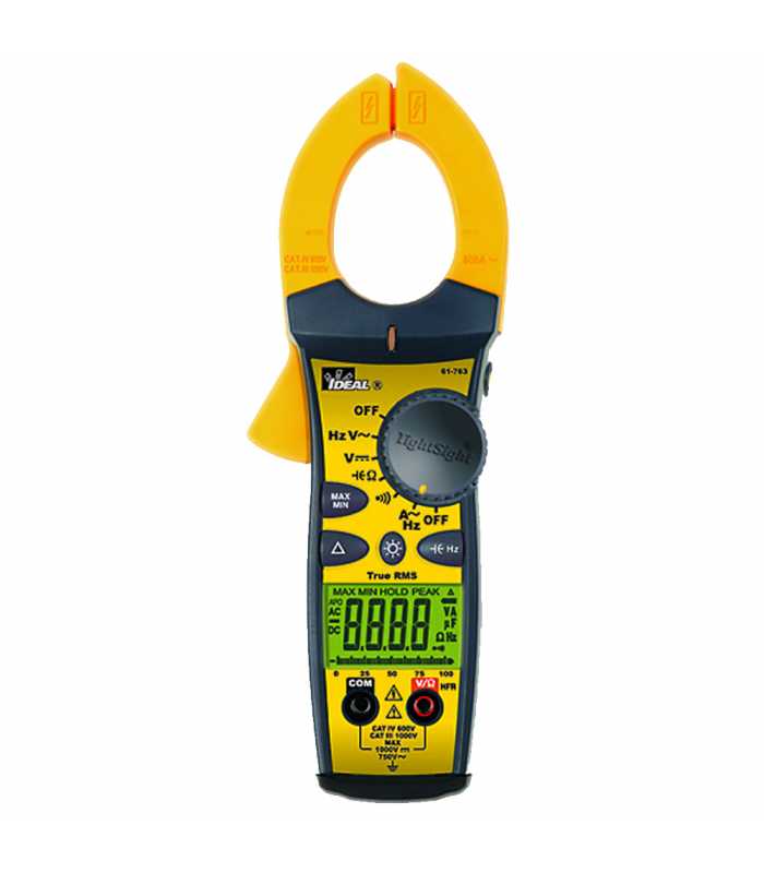 IDEAL Electrical 61763 [61-763] 660A AC True-RMS Clamp Meter with Tightsight Display