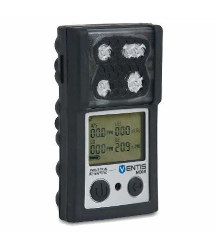 Industrial Scientific Ventis MX4 [VTS-K1031100Y1Z] Multi-Gas Monitor LEL,CO,O2, Li-ion, Charger, Soft Case Black