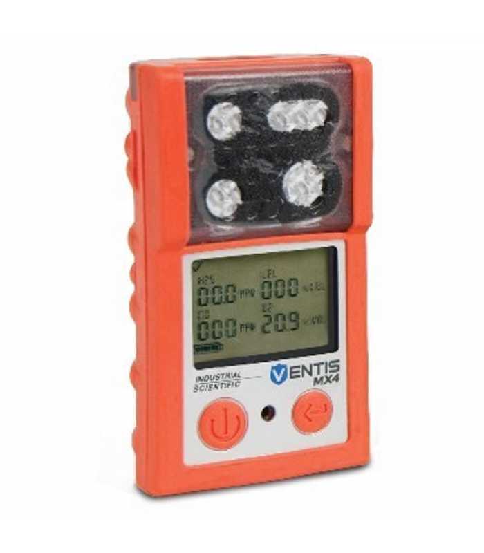 Industrial Scientific Ventis MX4 [VTS-K1232111Y0Z] Multi-Gas Monitor Pump, LEL,CO,H2S,O2, EXT Li-ion, Charger, Orange