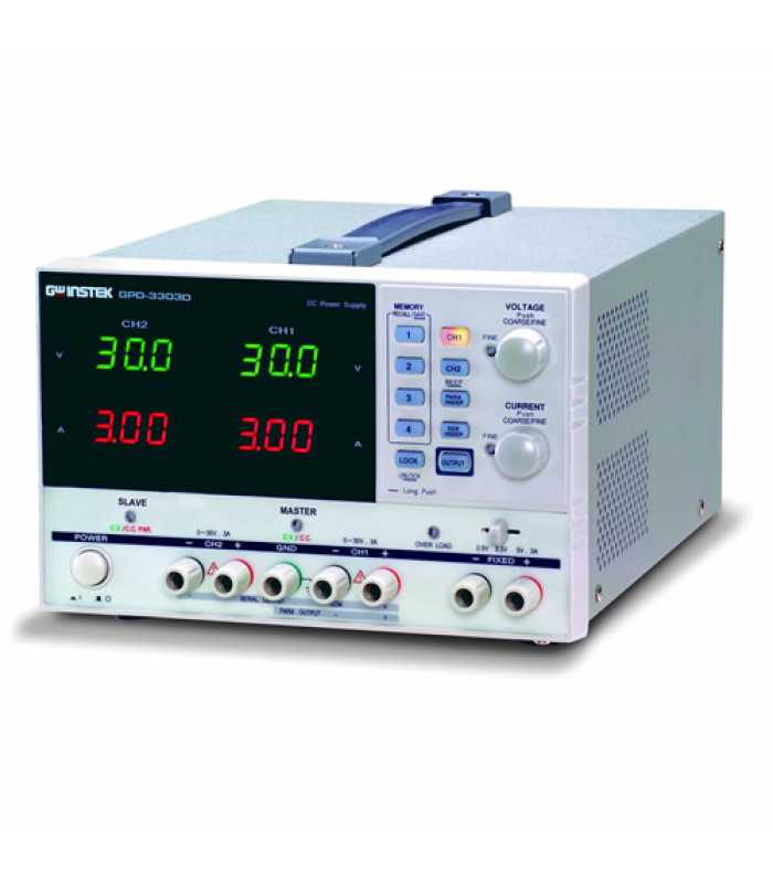 Instek GPD-3303D [GPD-3303D] 195W, 3-Channel, Programmable Linear D.C. Power Supply