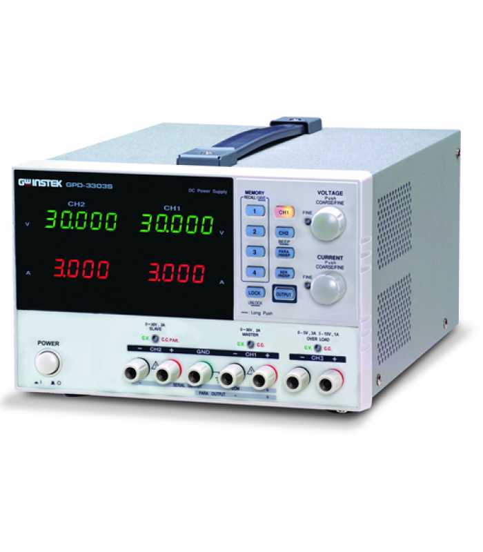 Instek GPD-3303S [GPD-3303S] 195W, 3-Channel, Programmable Linear D.C. Power Supply