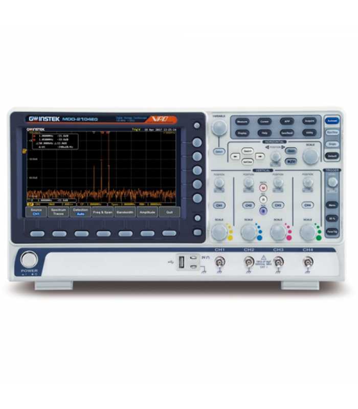 Instek MDO-2000E Series [MDO-2104EG] 100 MHz, 4-Ch, Digital Storage Oscilloscope, Spectrum Analyzer