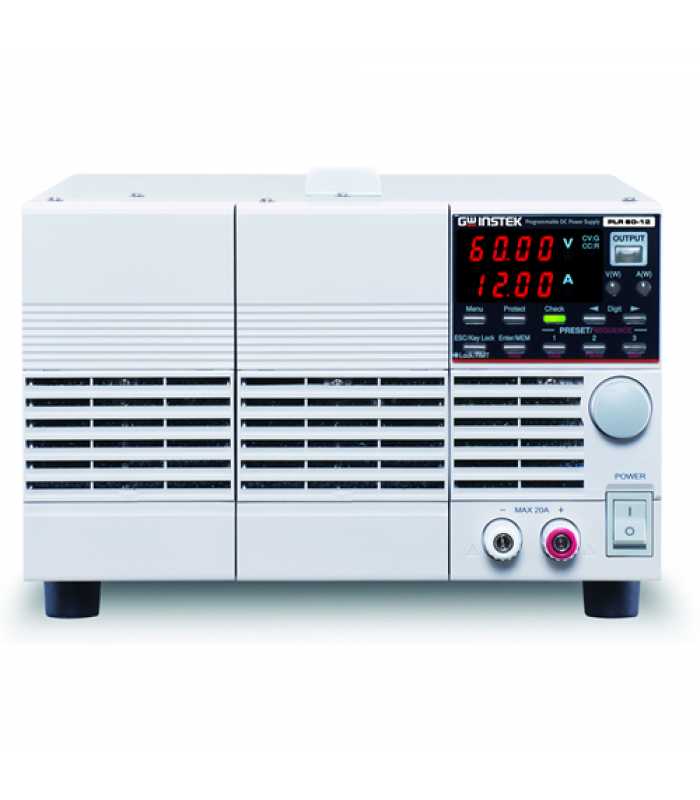Instek PLR 60-12 [PLR 60-12] (0~60V/ 0~12A/ 720W) Programmable DC Power Supply