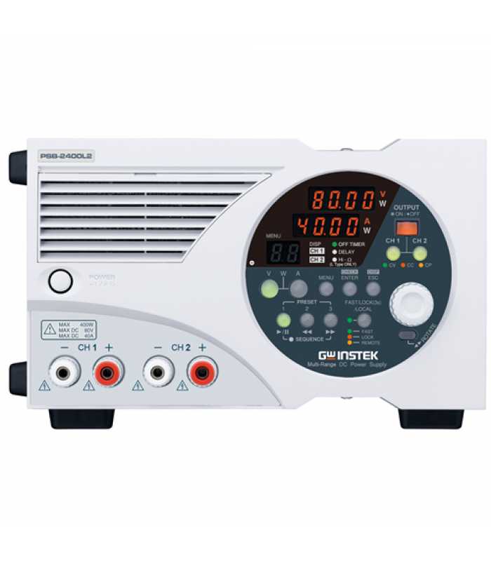 Instek PSB-2400L2 [PSB-2400L2] 800W Multi-Range, 2-Channel, Programmable Switching D.C. Power Supply
