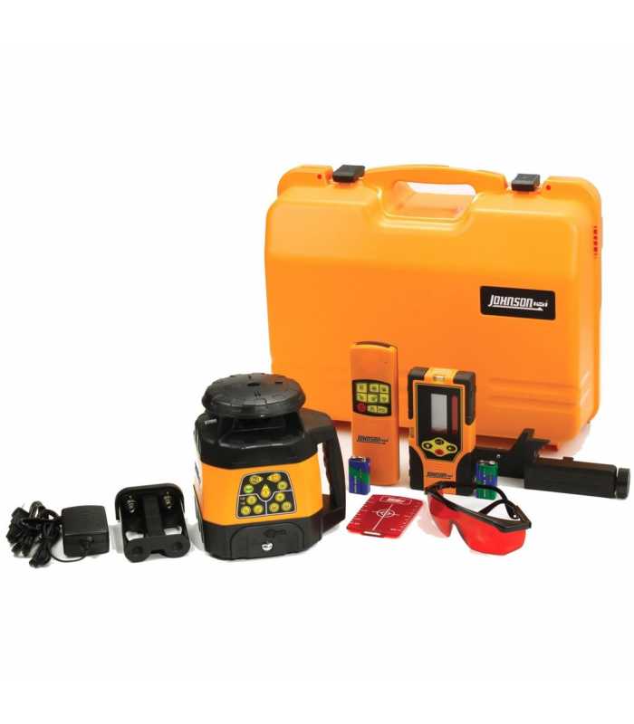 Johnson Level 40-6529 [40-6529] Electronic Self-Leveling Rotary Laser with Laser Receiver and Remote Control
