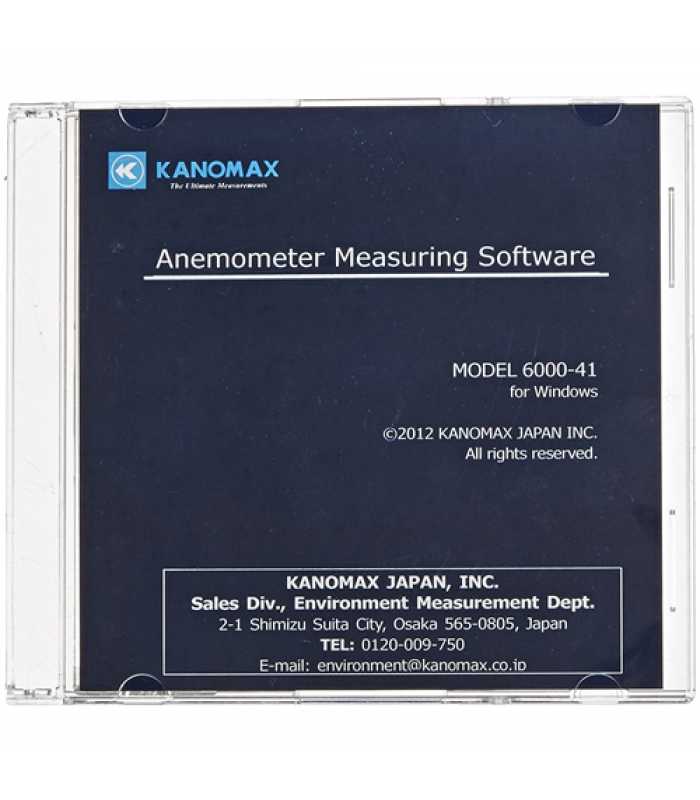 Kanomax 6000-41 Anemomaster Measuring Data Processing Software