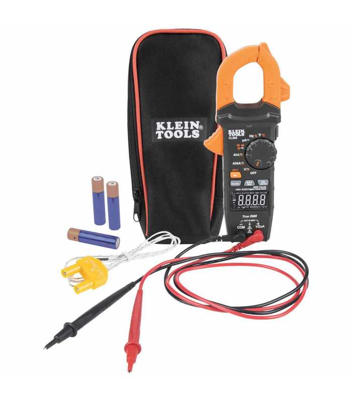 Klein Tools CL-390 [CL390] 600V AC/DC Auto-Ranging True-RMS Digital Clamp Meter