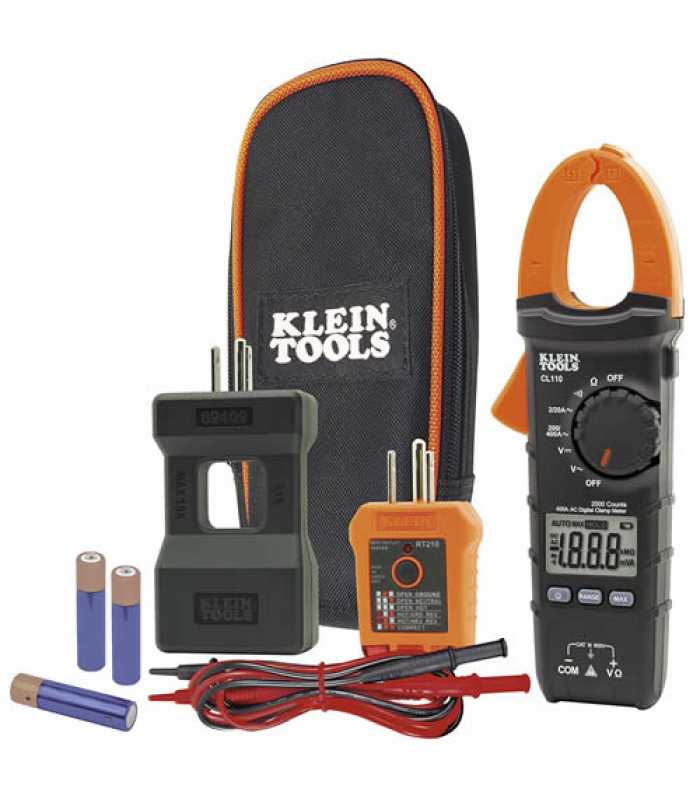 Klein Tools CL-110KIT [CL110KIT] 600A AC Electrical Maintenance and Test Kit