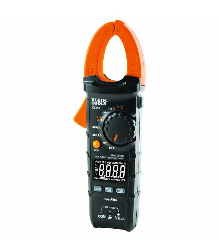 Klein Tools CL-380 [CL380] 600V AC/DC Auto-Ranging True-RMS Digital Clamp Meter
