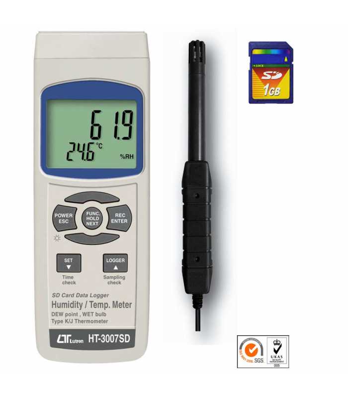 Lutron HT-3007SD [HT-3007SD] Humidity/Temperature Meter with Data Recorder