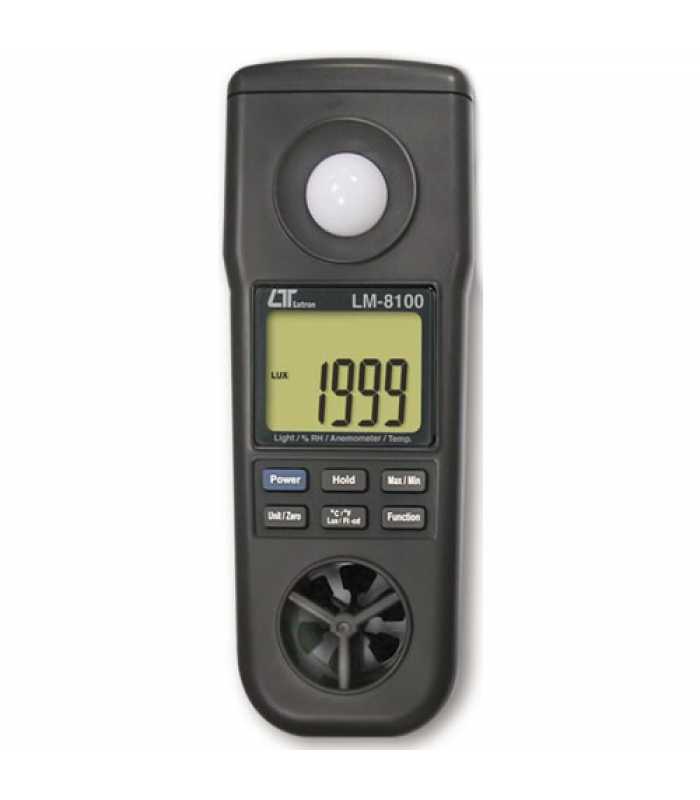 Lutron LM-8100 Anemometer / Humidity / Temperature / Light / K Thermometer Meter