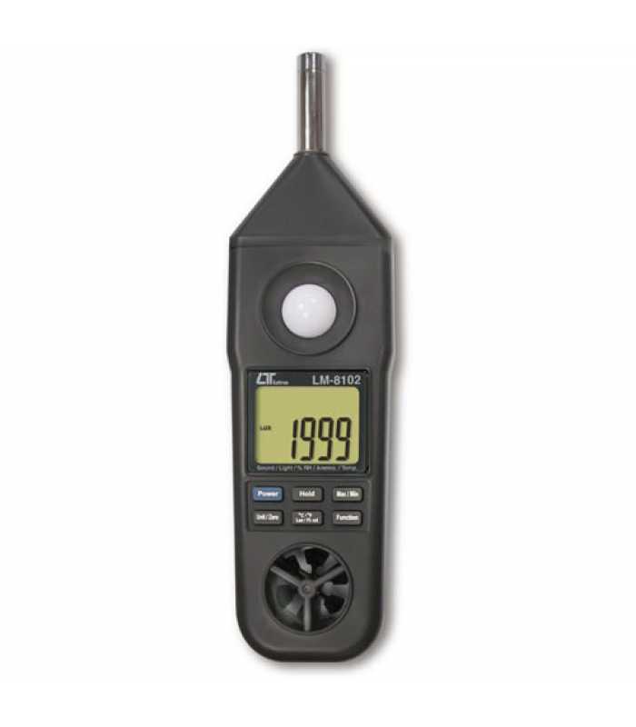 Lutron LM-8102 [LM-8102] Anemometer / Sound Level / Humidity / Light / K Thermometer Meter