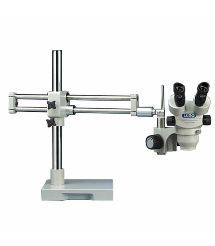 Luxo 23714RB [273RB] Stereo-Zoom 23mm Binocular Microscope, Dual Boom Ball-Bearing Stand
